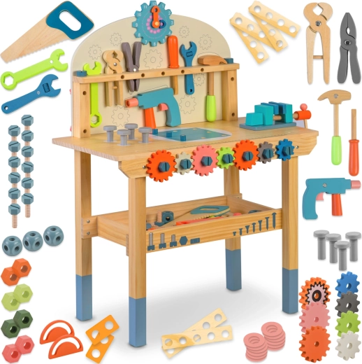 Holzwerkbank für Kinder mit Werkzeugen RICOKIDS