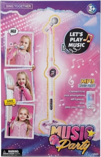 Kinder-Karaoke-Mikrofon mit Licht und Musik – 1 Stück