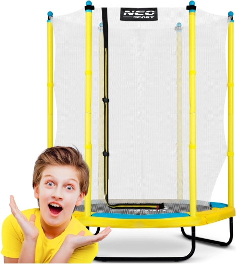 Garten-Kindertrampolin 140 cm mit innenliegendem Netz NEO-SPORT