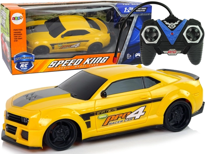 Ferngesteuertes Sportauto 1:24 Racing Yellow Tinted Windows