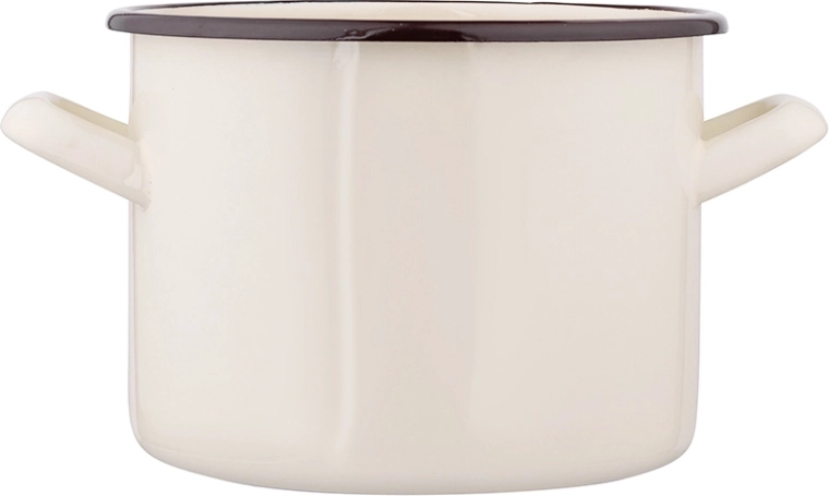 Silesia emaillierter Topf 2,2 l, 16 cm, cremefarben