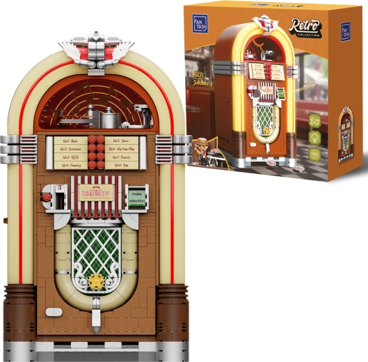 Pantasy Retro-Interaktive Jukebox aus Bausteinen (1273 Teile)