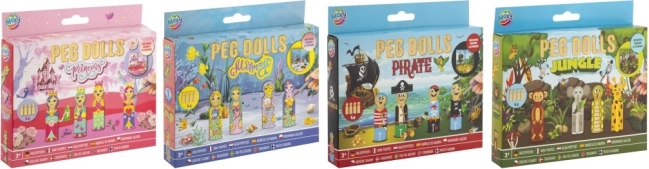 Kreativ-Set Peg Dolls - Prinzessinnen, Alchemie, Piraten und Dschungel