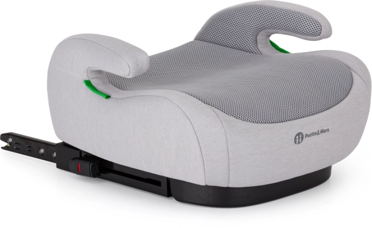 Petite & Mars Sitzerhöhung Optimus Pro i-Size Air Gentle Grey 125–150 cm