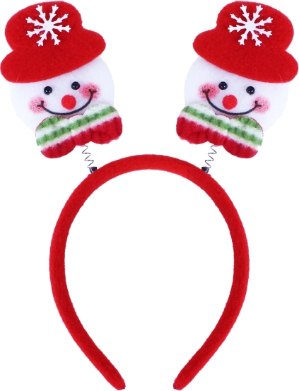 Weihnachtlicher Haarreif mit Schneemännern