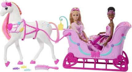 Barbie Nussknacker-Schlitten mit Pferd