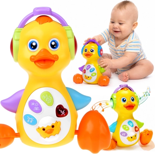 Interaktive Musik-Ente für Kinder – läuft, tanzt, singt und leuchtet