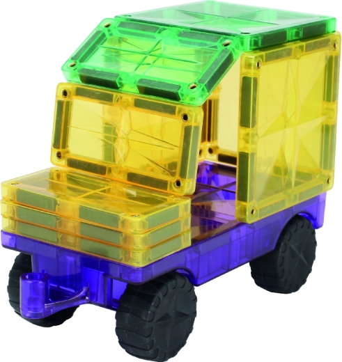 Cleverclixx magnetisches Konstruktionsspielzeug Wheels Pack Intense (25 Stk.)