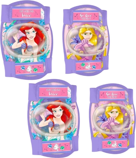 Kinder-Set Knie- und Ellbogenschoner Disney Prinzessinnen (Arielle und Rapunzel) – 4 Stk.