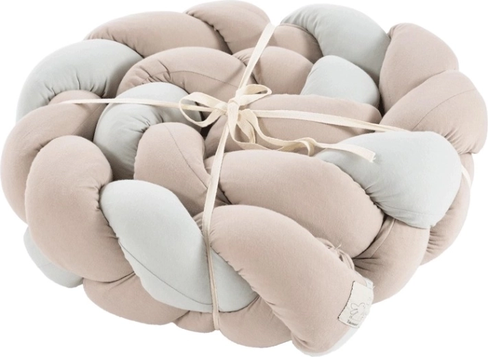 Träumeland geflochtener Bettumrandung Signature Taupe & Mint 180 cm