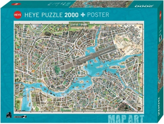 Puzzle HEYE 2000 Teile – Stadt der Musik