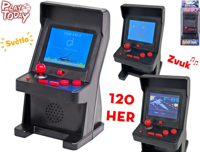 Tragbare Spielkonsole Play Today mit 120 Spielen und Farbdisplay