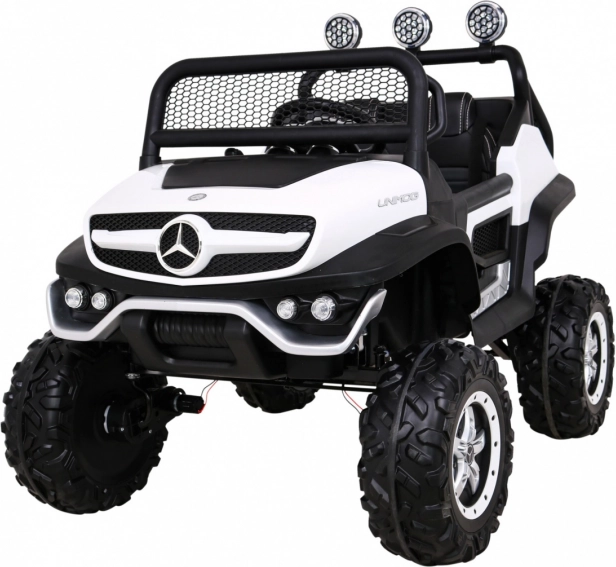 Mercedes‑Benz Unimog für Kinder 4x4 mit Fernbedienung, LED und MP3 – weiß