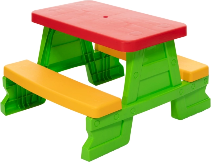 Garten-Kindertisch mit Bänken Dorex, grün