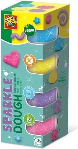 SES Glitzerknete 4×90 g