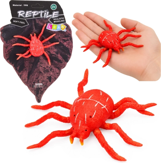 Realistische Gummi-Figur Rote Spinne 12 cm