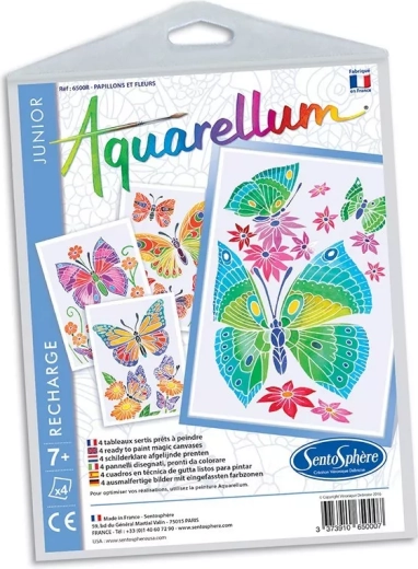 Sentosphere Bilderset für Aquarell Junior – Schmetterlinge und Blumen