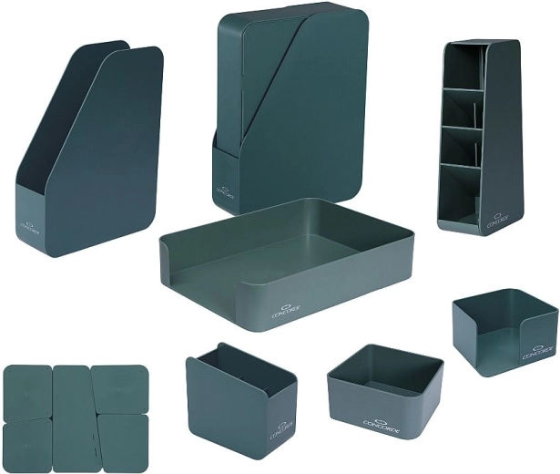 Schreibtisch-Set Concorde Eco, 7-teilig, grün