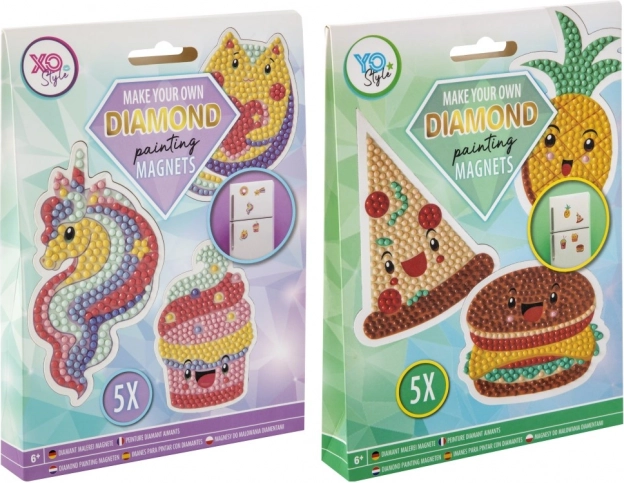 Set zur Herstellung von Magneten mit Diamantsteinen, 5 Stück