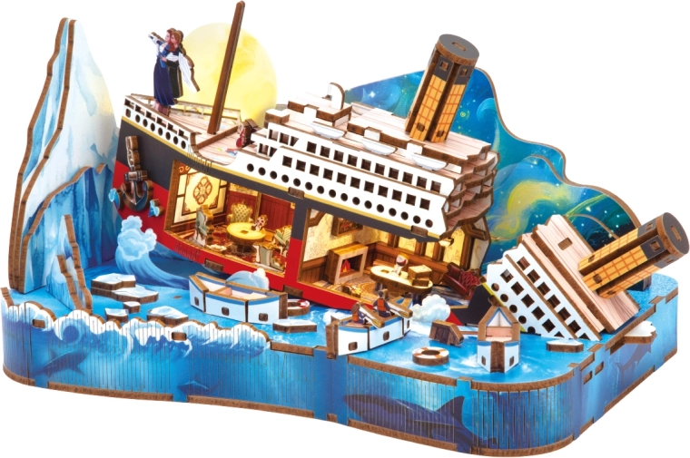 2Kids Toys 3D-Holzpuzzle Miniaturszene Titanic