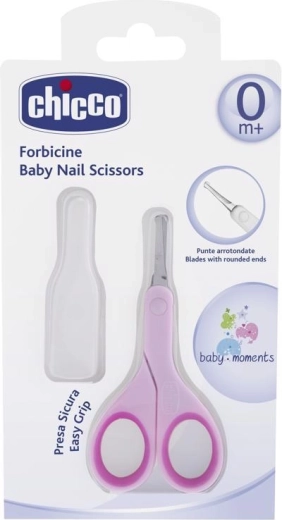 Chicco Baby-Nagelschere mit abgerundeter Spitze, rosa