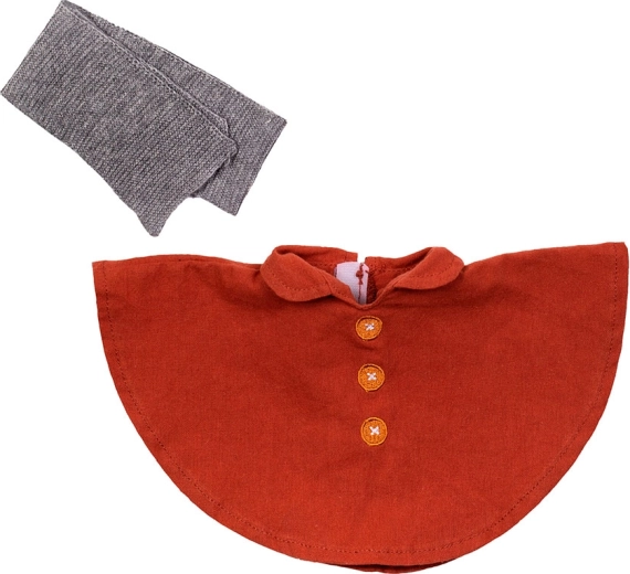 Rubens Barn EcoBuds Herbst-Outfit für Puppen – Poncho und Schal