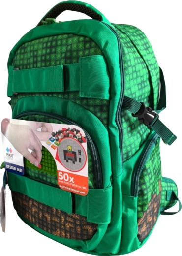 PIXIE CREW Studentenrucksack grün Mine&Craft 100 Pixel