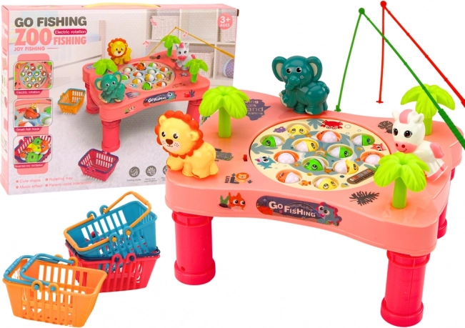 Tischspiel Angeln – rosa Tischchen für Kinder