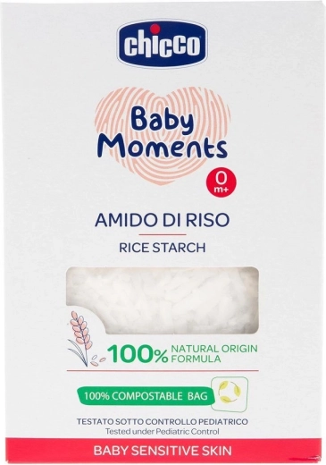 Chicco Baby Moments Sensitive Reisbadepulver für Kinder 100 % bio 250 g