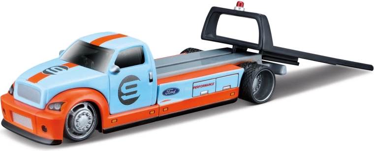 Maisto Flatbed 2019 Ford GT Heritage Edition hellblau 1:64