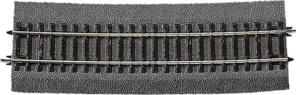 Roco Line gebogenes Gleis R20 mit Bettung