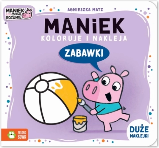 Maniek malt und klebt – Malbuch mit Stickern