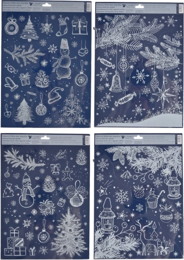 Fenster-Dekorfolie Weihnachten 30 × 42 cm (4 Varianten)