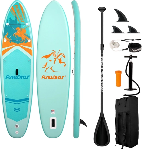Aufblasbares Paddleboard Funwater 350 × 86 × 15 cm – Allround-SUP-Set (türkis)