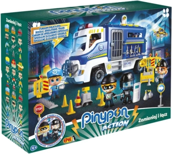 PINYPON Action Figuren-Set Polizeiwagen mit Figuren