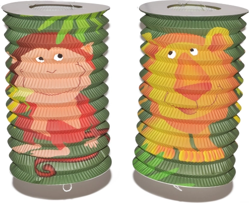 Laterne Zylinder mit Tiermotiv 16 cm