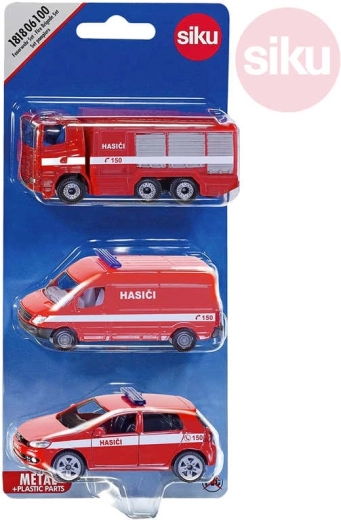 SIKU Set von Feuerwehrfahrzeugen CZ im Blister (3 Stk.)