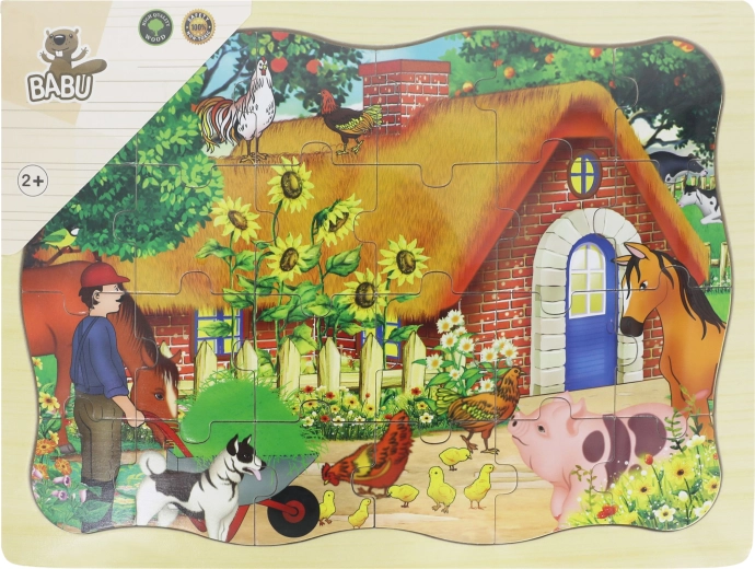Babu Holzpuzzle Häuschen 24 Teile