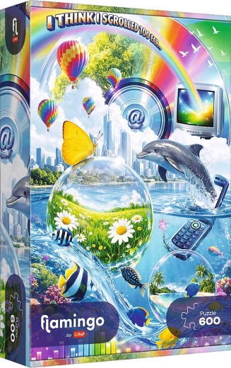 Trefl Puzzle Flamingo: Internet-Chaos Y2K, 600 Teile