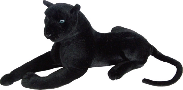 Plüschiger schwarzer Panther 90 cm