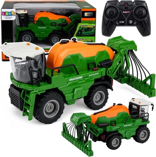 Ferngesteuerter landwirtschaftlicher Mähdrescher mit Feldspritze 1:24