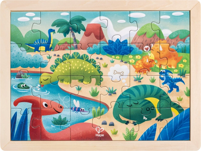Dinosaurier-Puzzle zum Ausmalen