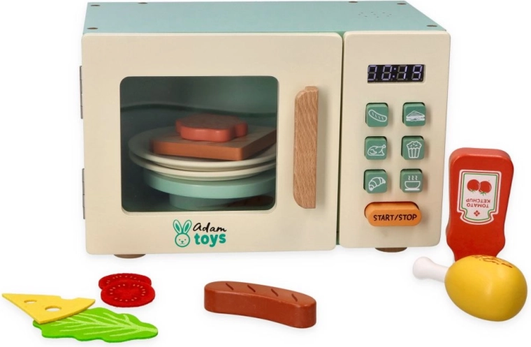 Interaktive hölzerne Mikrowelle von Adam Toys