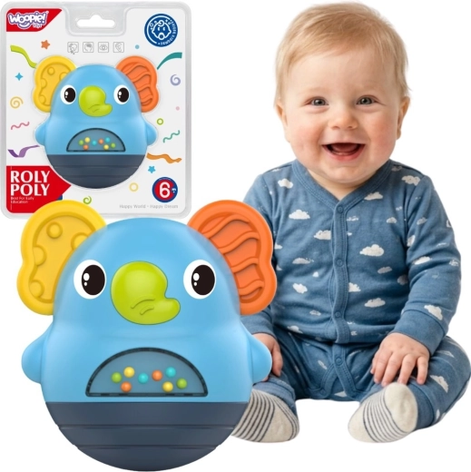 Woopie Baby interaktives sensorisches Rasselspielzeug Elefant 6m+