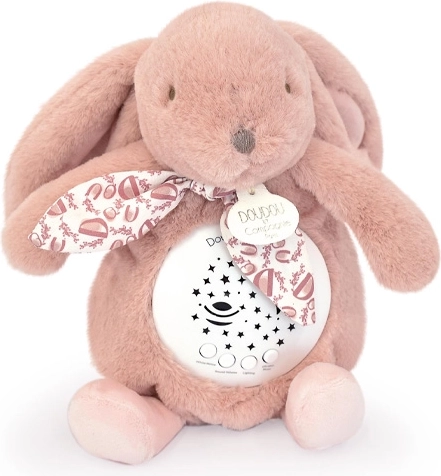 Doudou Spieluhr mit Projektion Häschen Rosa