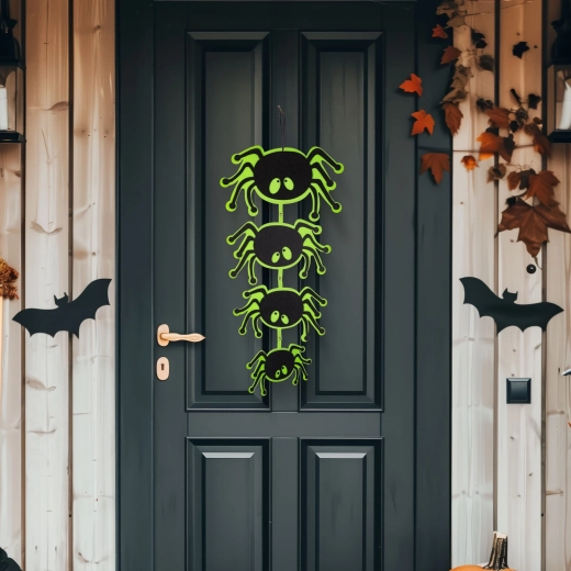 Hängende Halloween-Dekoration Spinne aus Filz
