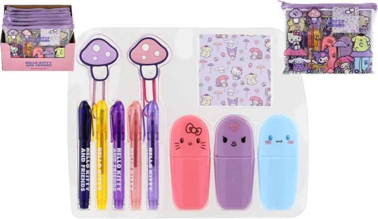 Hello Kitty und Freunde großes Schulset mit Mushroom-Motiv