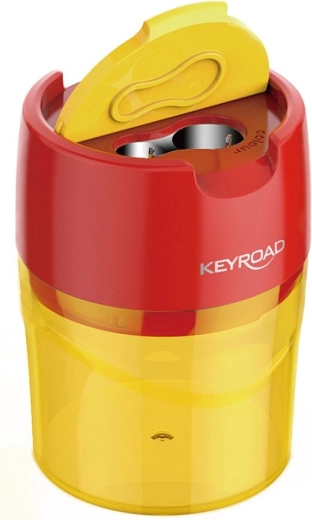 Doppelspitzer mit Behälter Keyroad Robby Duo, orange