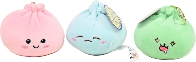 Boazi Plüsch-Pierogi-Schlüsselanhänger mit Quietscher 10 cm - 1 Stück