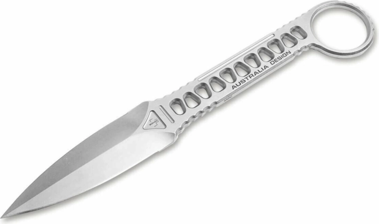 Böker Plus Voodoo taktisches Messer – Dolch 8,5 cm Stonewash mit Kydexscheide